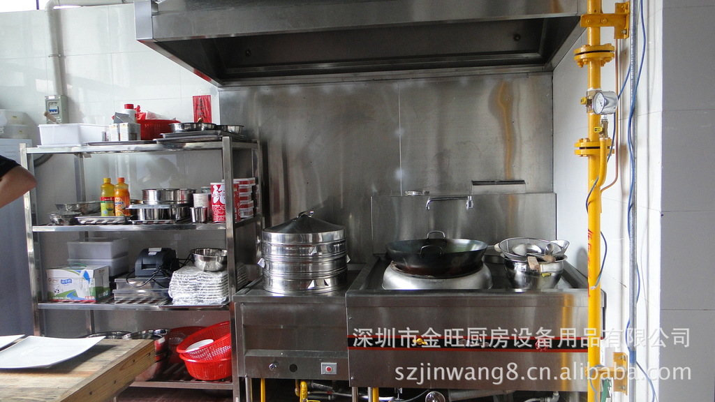 供应不锈钢双层工作台 餐厅商用厨房工程设备定做