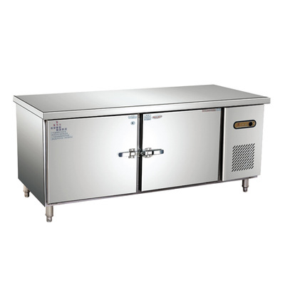 申奥1.5米平面明管保鲜工作台 商用操作台 厨房 D0.25L2冰柜