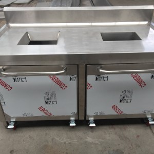 厂家直销不锈钢收残台 带平板推车残食台 可以定制餐污操作台