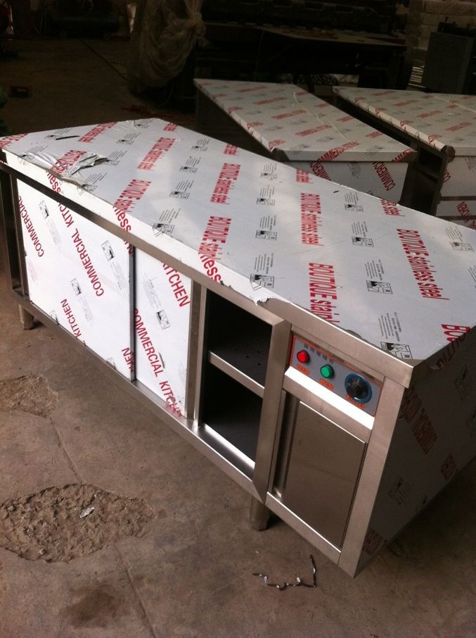 暖碟台 商用移门工作台 不锈钢碗柜 操作台