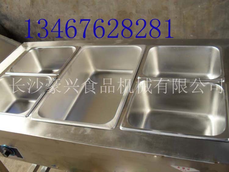 简易型不锈钢商用电热保温汤池 4-17格暖汤炉保温台售饭台快餐车
