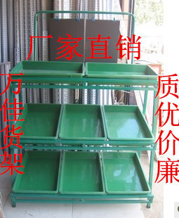 三层加固果蔬架 天津超市蔬菜架 水果店展示架 四层蔬菜店货架