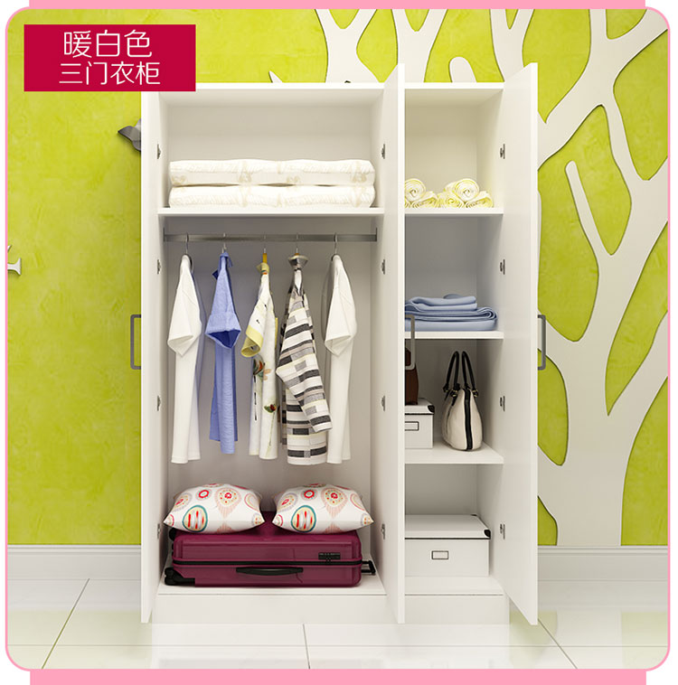 简易衣柜整体衣柜大容量储物柜二三四门推拉门板式衣柜实木衣柜橱