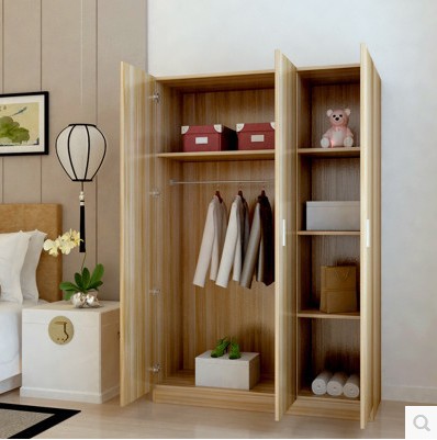 简易衣柜整体衣柜大容量储物柜二三四门推拉门板式衣柜实木衣柜橱