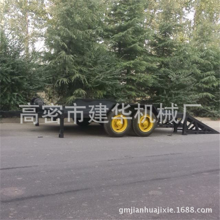 山东直销 加长平板拖车 机械小型平板拖车 商用载重平板拖车批发