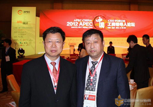 中国国际贸易促进委员会副会长于平、中国厨房设备网董事长郑保华