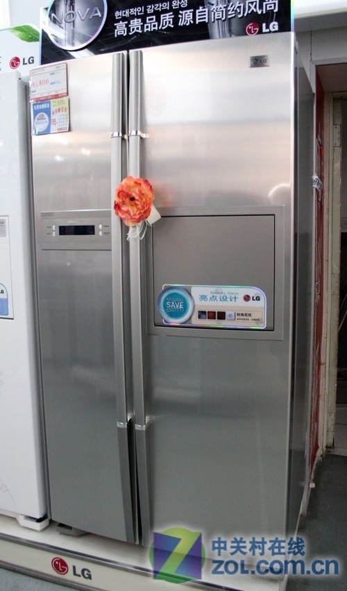 银色金属外观LG对开门冰箱现16800元